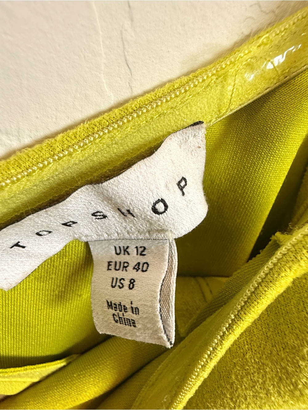 Topshop Lime Green Spaghetti Strap Mini Dress - Picture 5 of 5